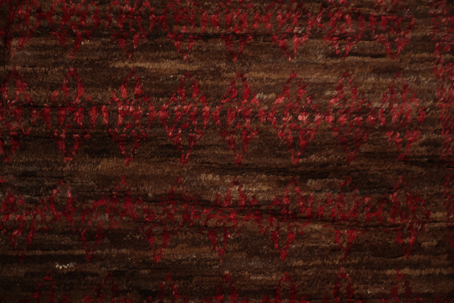 Brown Wool Moroccan Oriental Area Rug 6x8