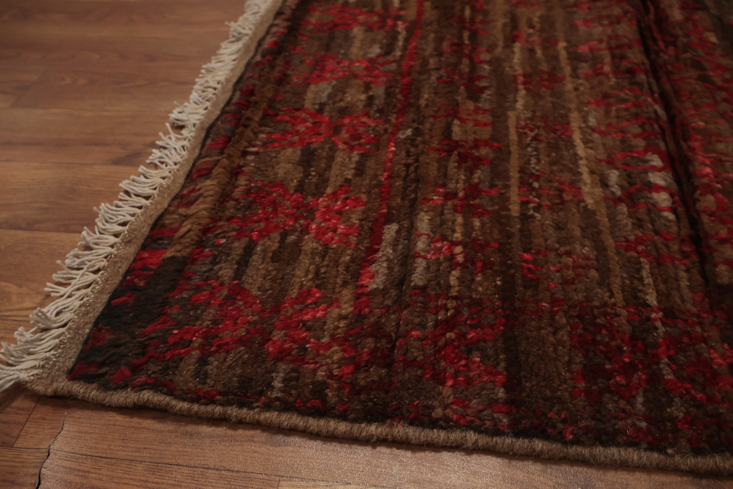 Brown Wool Moroccan Oriental Area Rug 6x8