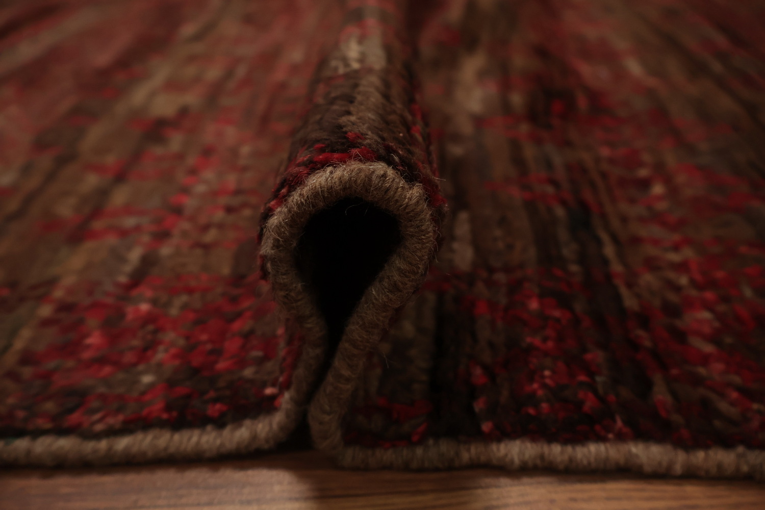 Brown Wool Moroccan Oriental Area Rug 6x8