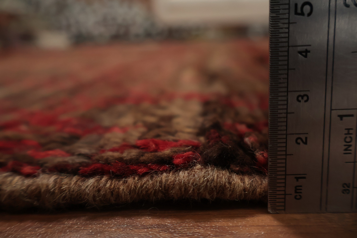 Brown Wool Moroccan Oriental Area Rug 6x8