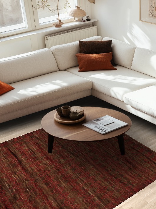 Brown Wool Moroccan Oriental Area Rug 6x8