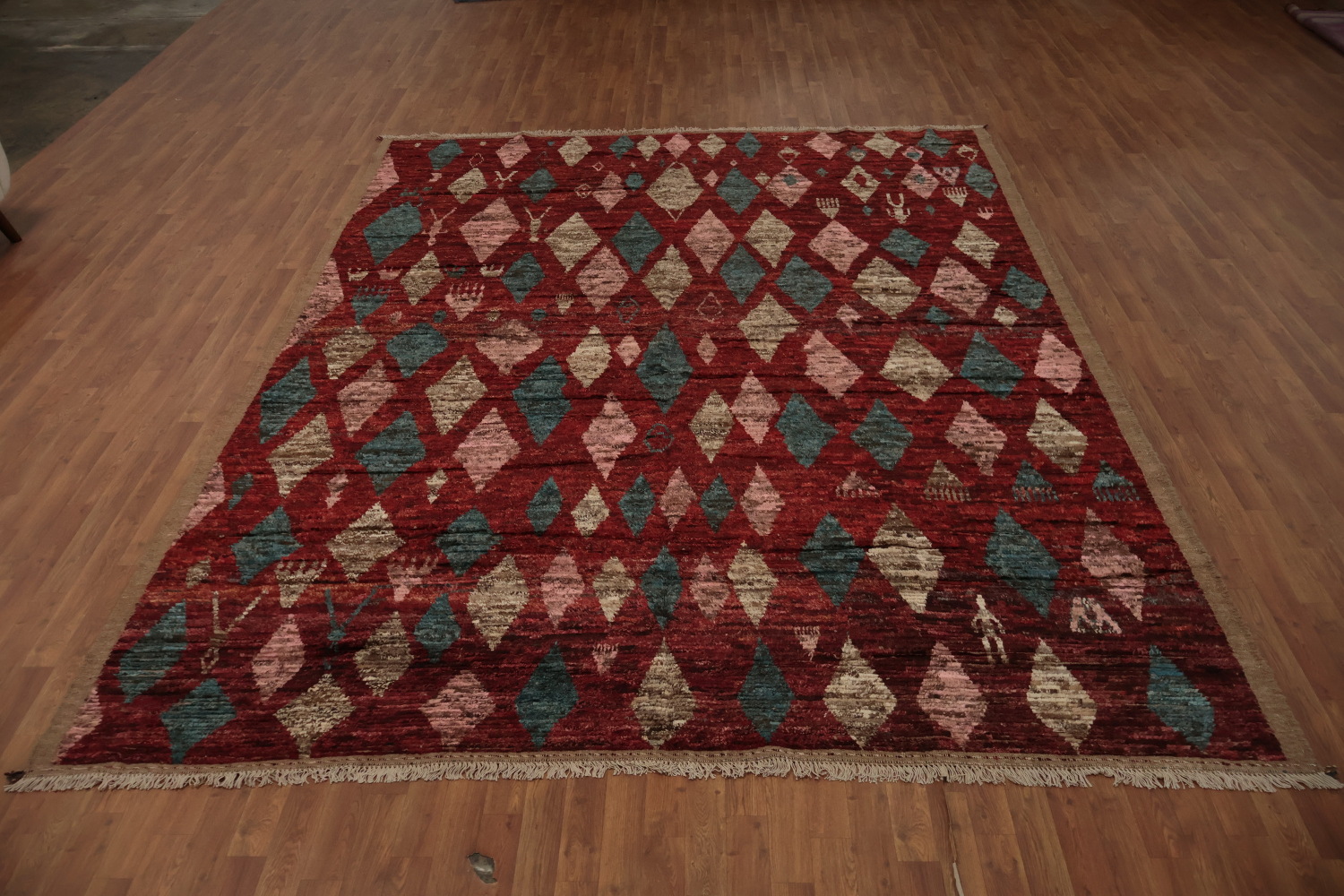 Red Moroccan Oriental Area Rug 9x12