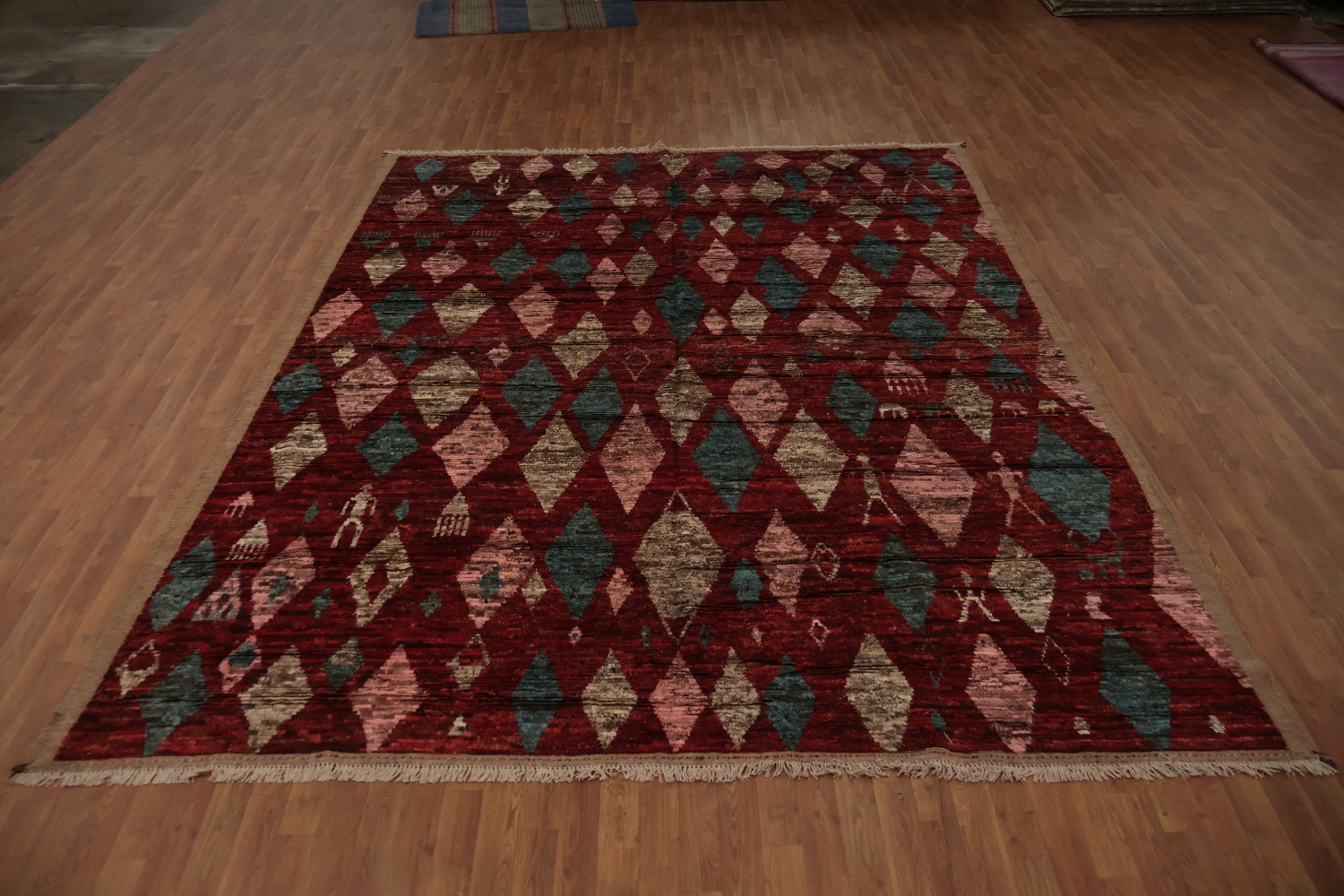 Red Moroccan Oriental Area Rug 9x12
