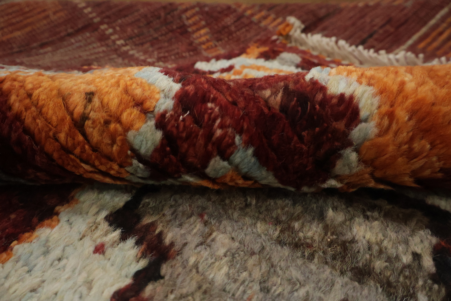 Red Moroccan Oriental Area Rug 7x10
