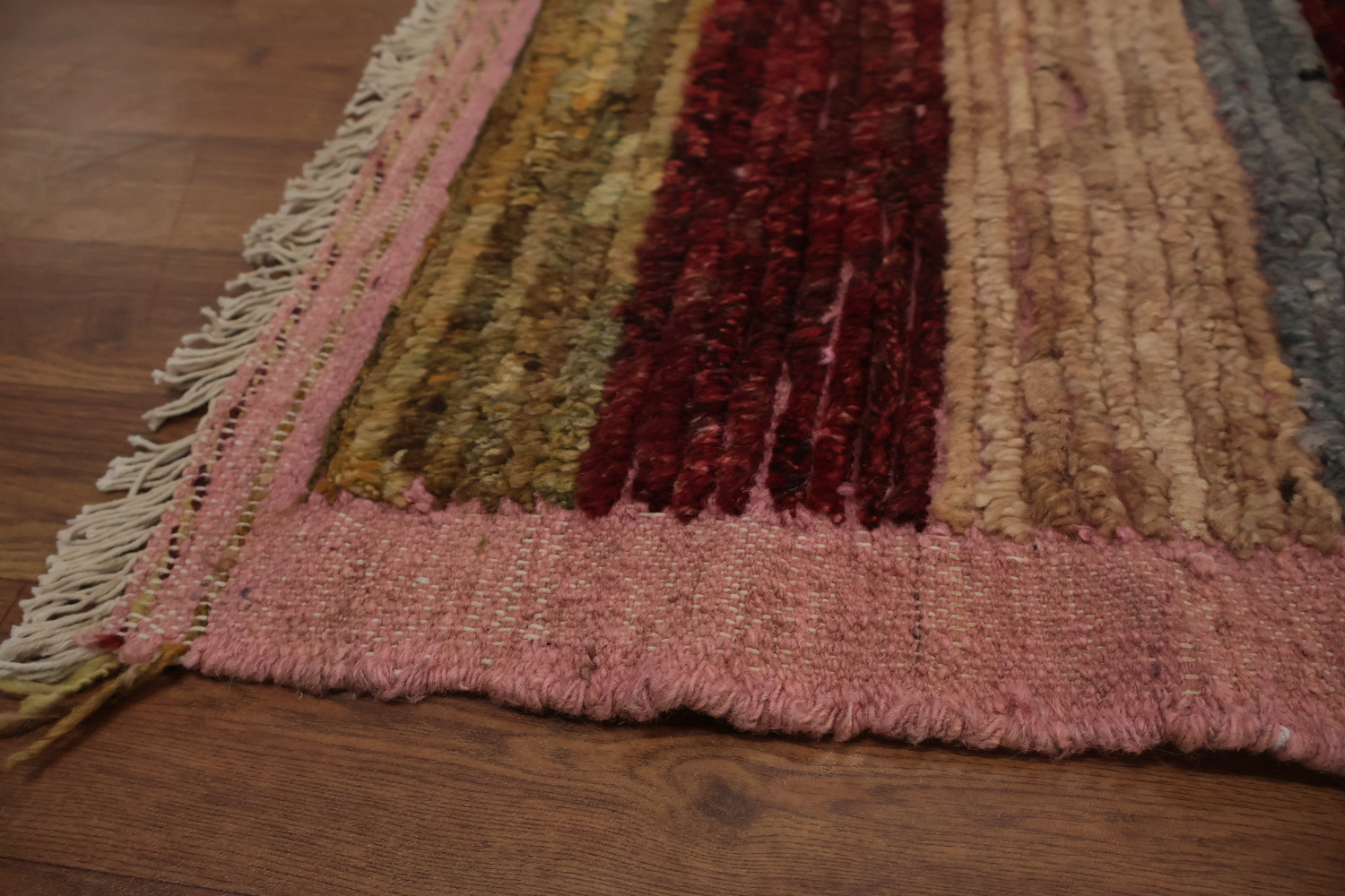 Tribal Moroccan Area Rug 10x12 with Burgundy and Earthy Colors