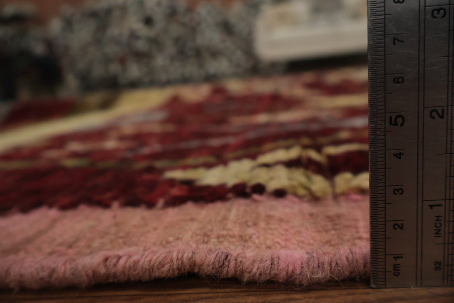 Tribal Moroccan Area Rug 10x12 with Burgundy and Earthy Colors