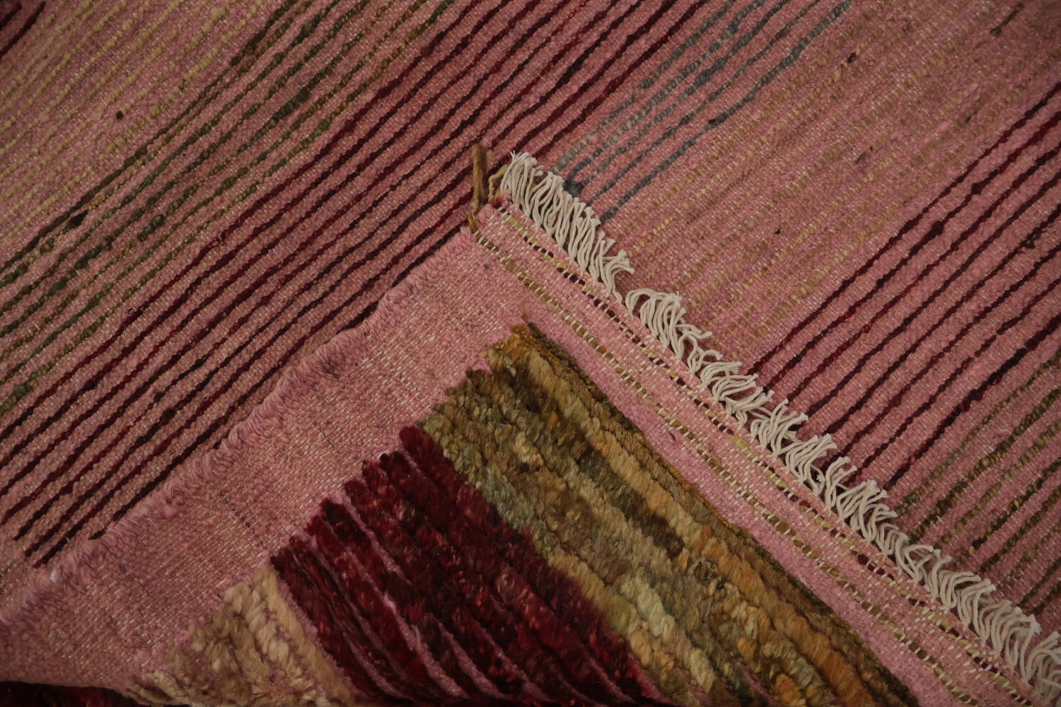 Tribal Moroccan Area Rug 10x12 with Burgundy and Earthy Colors