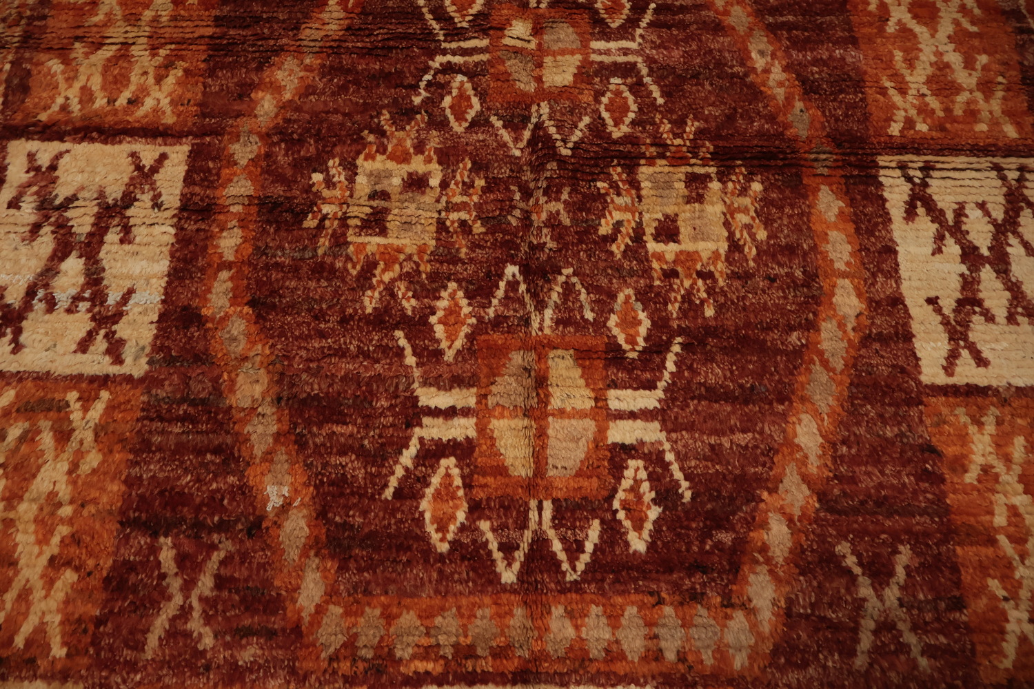Artisan Crafted Moroccan Area Rug 5x7 in Warm Tones Home Decor