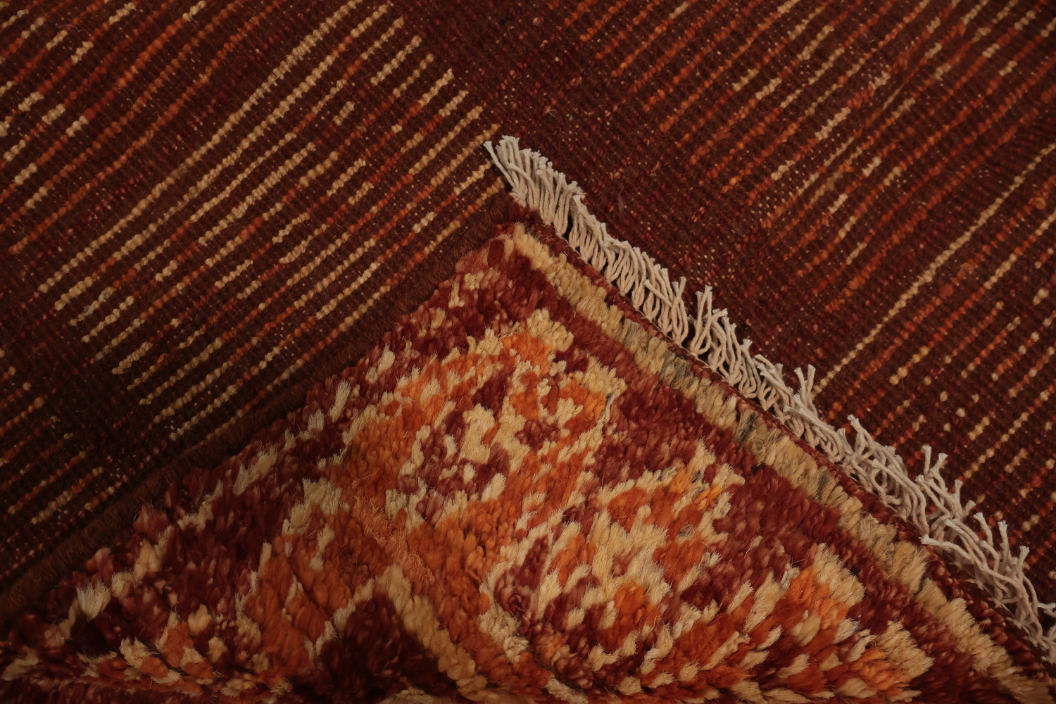 Artisan Crafted Moroccan Area Rug 5x7 in Warm Tones Home Decor