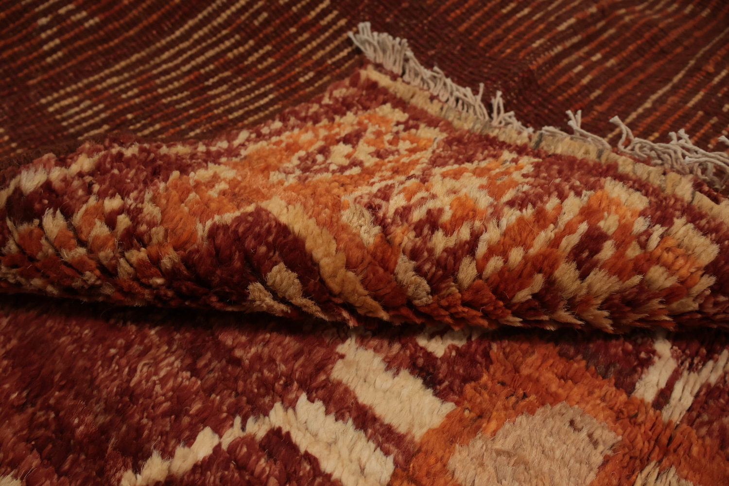 Artisan Crafted Moroccan Area Rug 5x7 in Warm Tones Home Decor