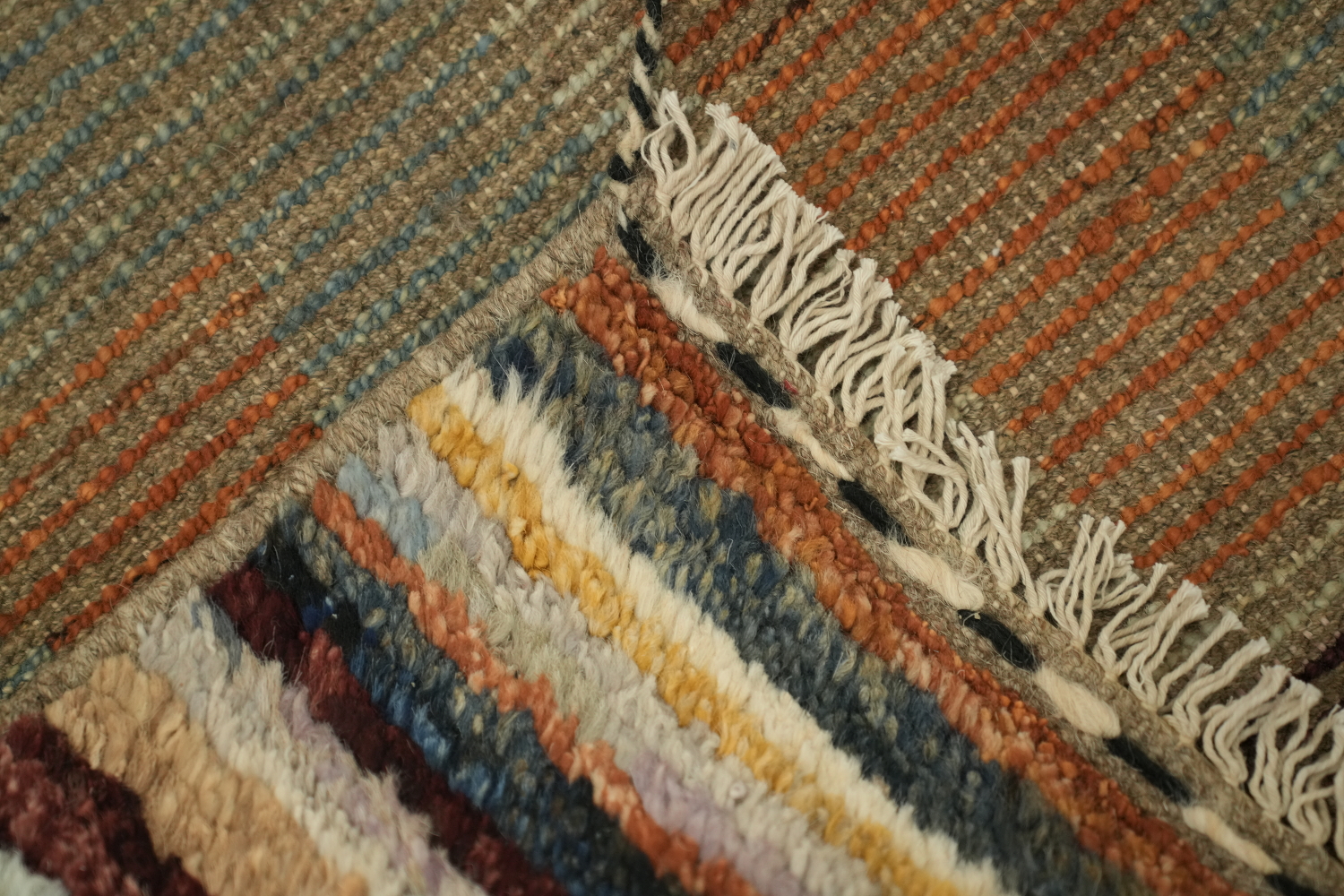 Geometric Moroccan Wool Area Rug 5x7