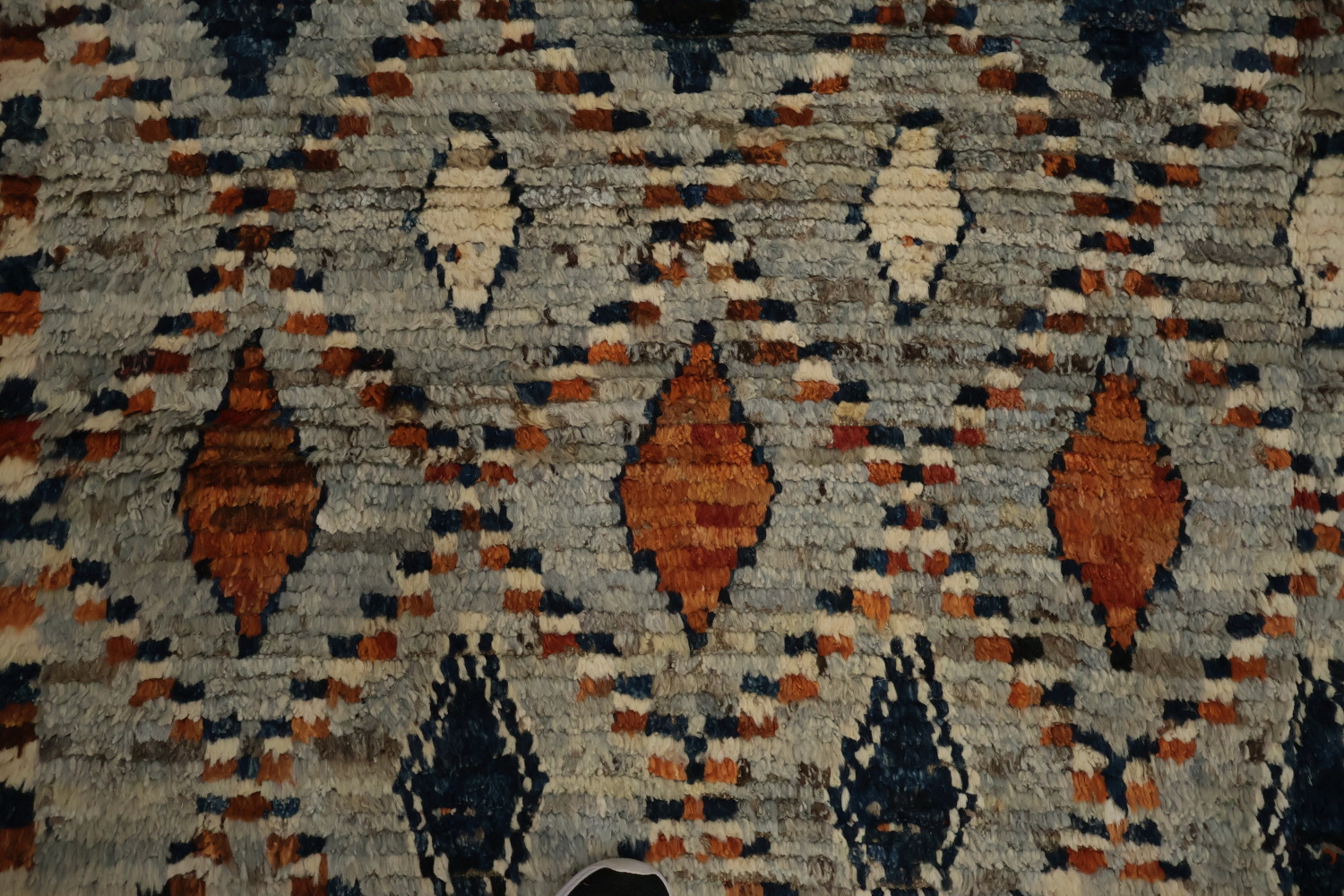 Charming Moroccan Area Rug 7x10 with Bold Diamond-shaped Designs