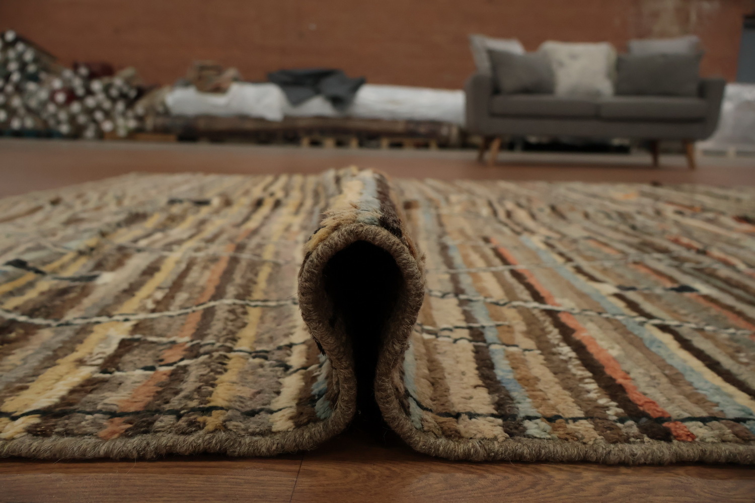Hand-Knotted Wool Moroccan Area Rug 7x10