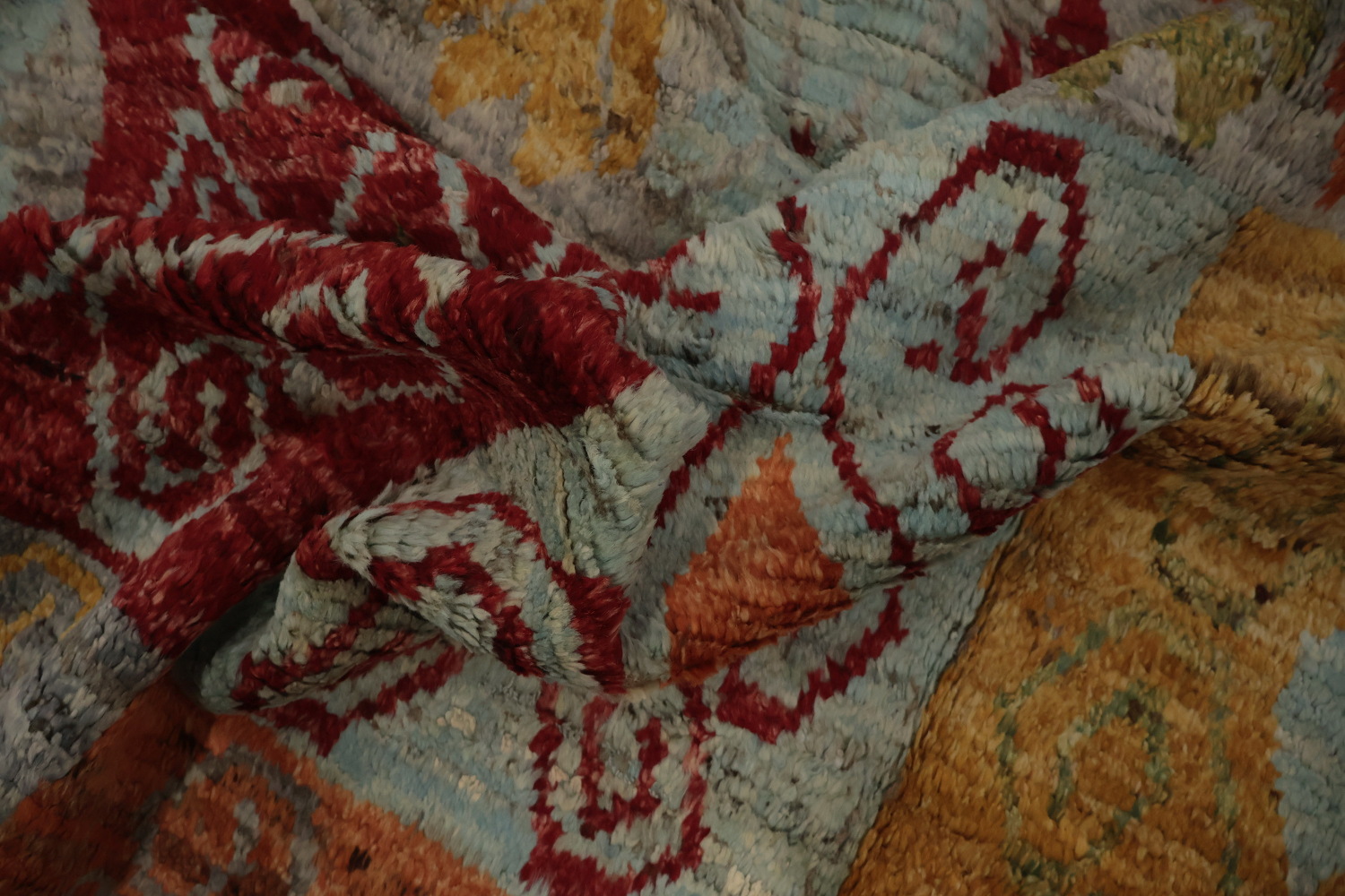 Handcrafted Moroccan Area Rug 7x10 Featuring Bold Geometric Patterns