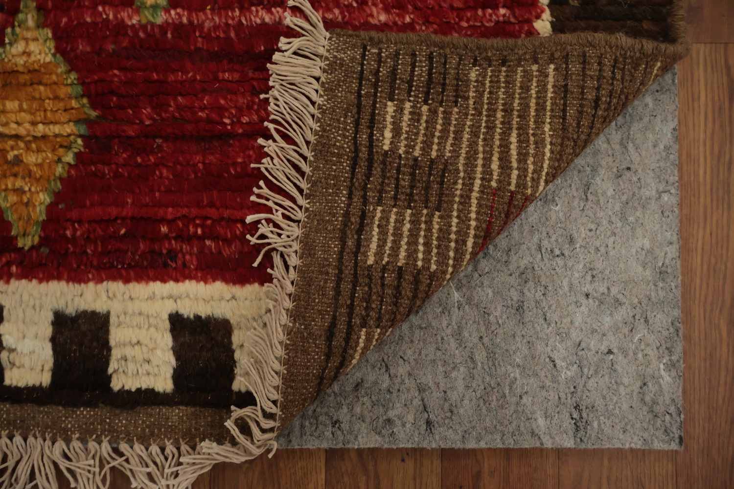 Geometric Red Moroccan Area Rug 6x8