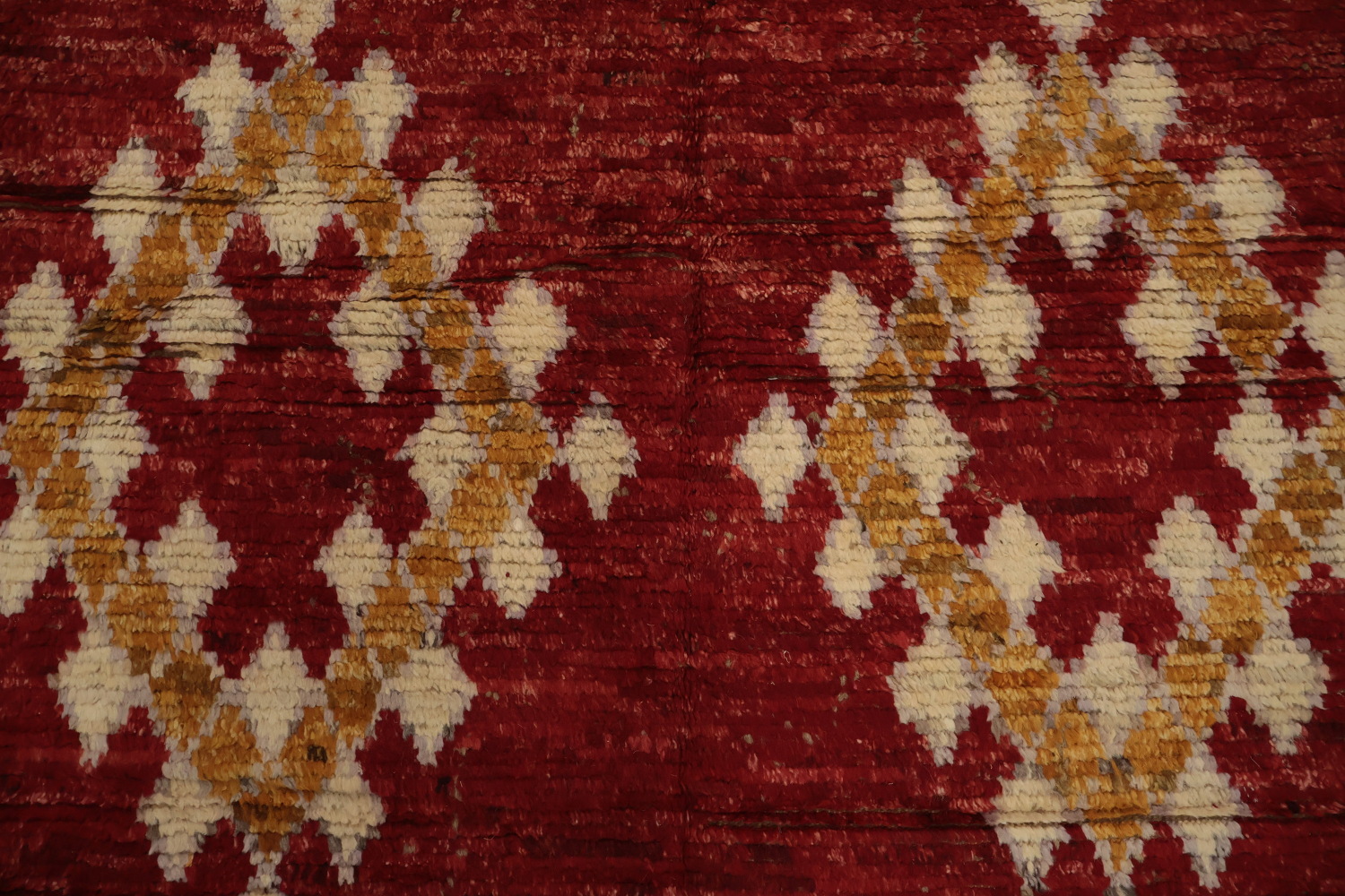 Geometric Red Moroccan Area Rug 6x8