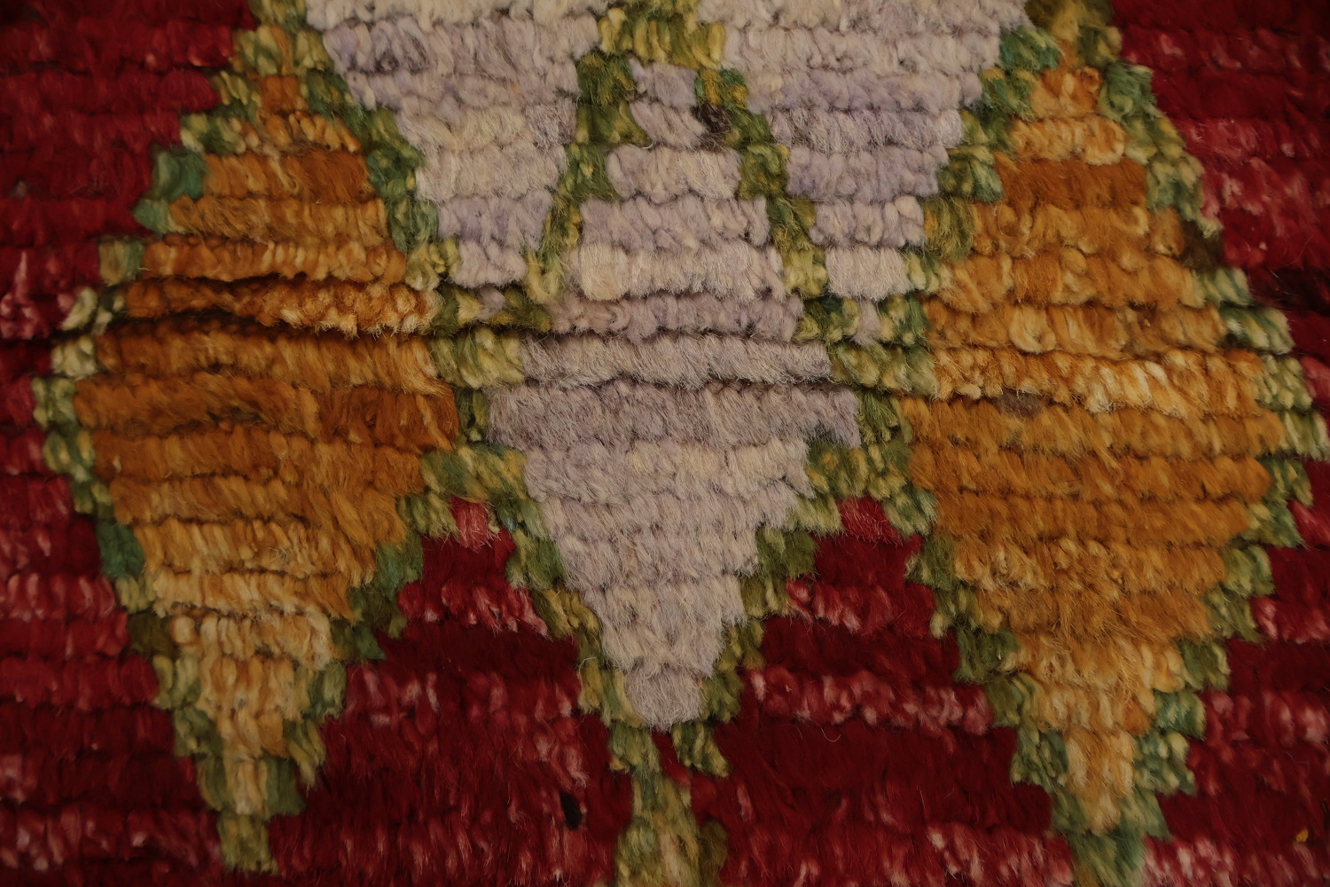Geometric Red Moroccan Area Rug 6x8