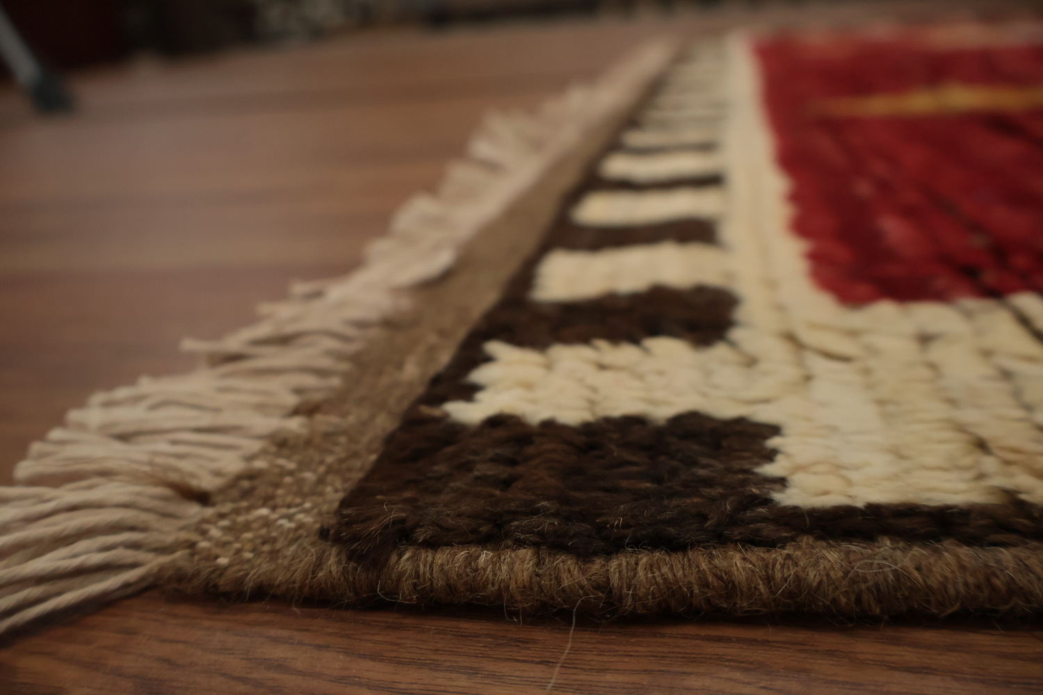 Geometric Red Moroccan Area Rug 6x8