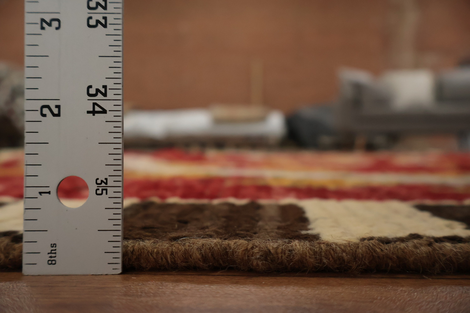 Geometric Red Moroccan Area Rug 6x8