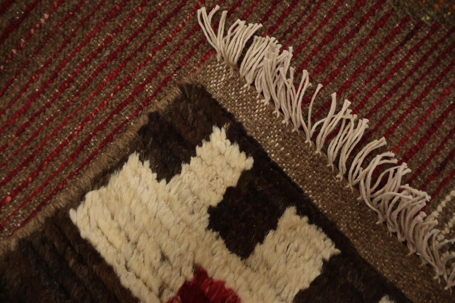 Geometric Red Moroccan Area Rug 6x8