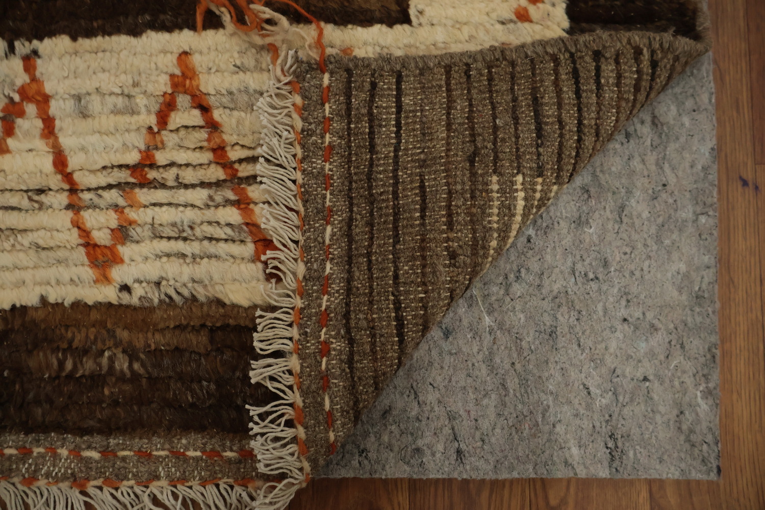 Earthy Tones Ethnic Geometric Moroccan Wool Area Rug 6x8