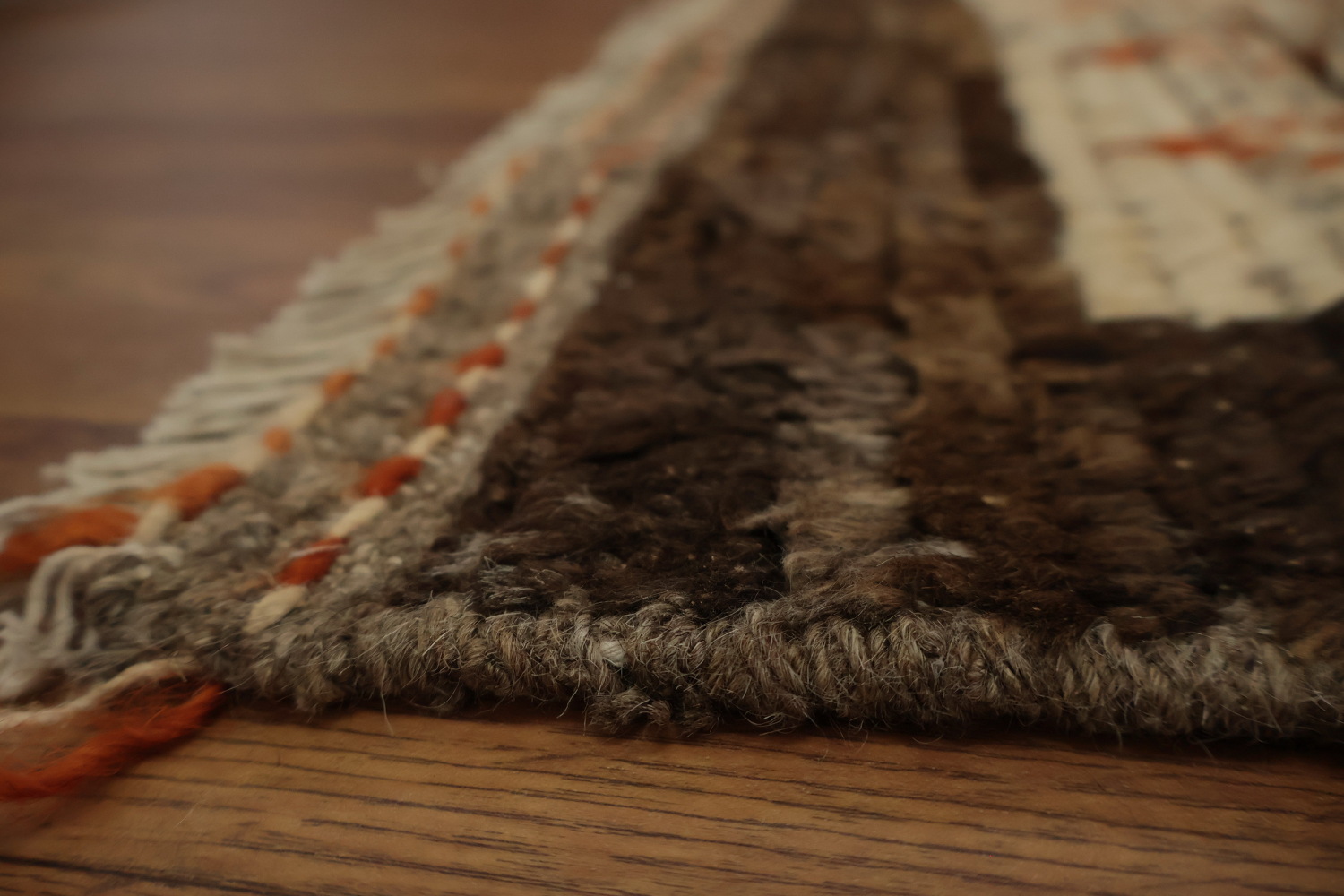 Earthy Tones Ethnic Geometric Moroccan Wool Area Rug 6x8