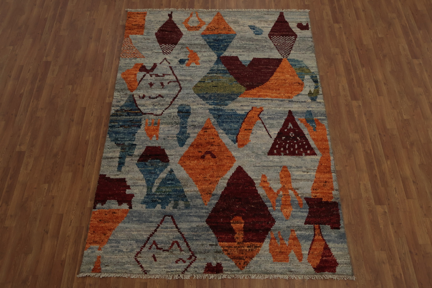 Eclectic Moroccan Area Rug 6x9 in Warm Tones for Any Room