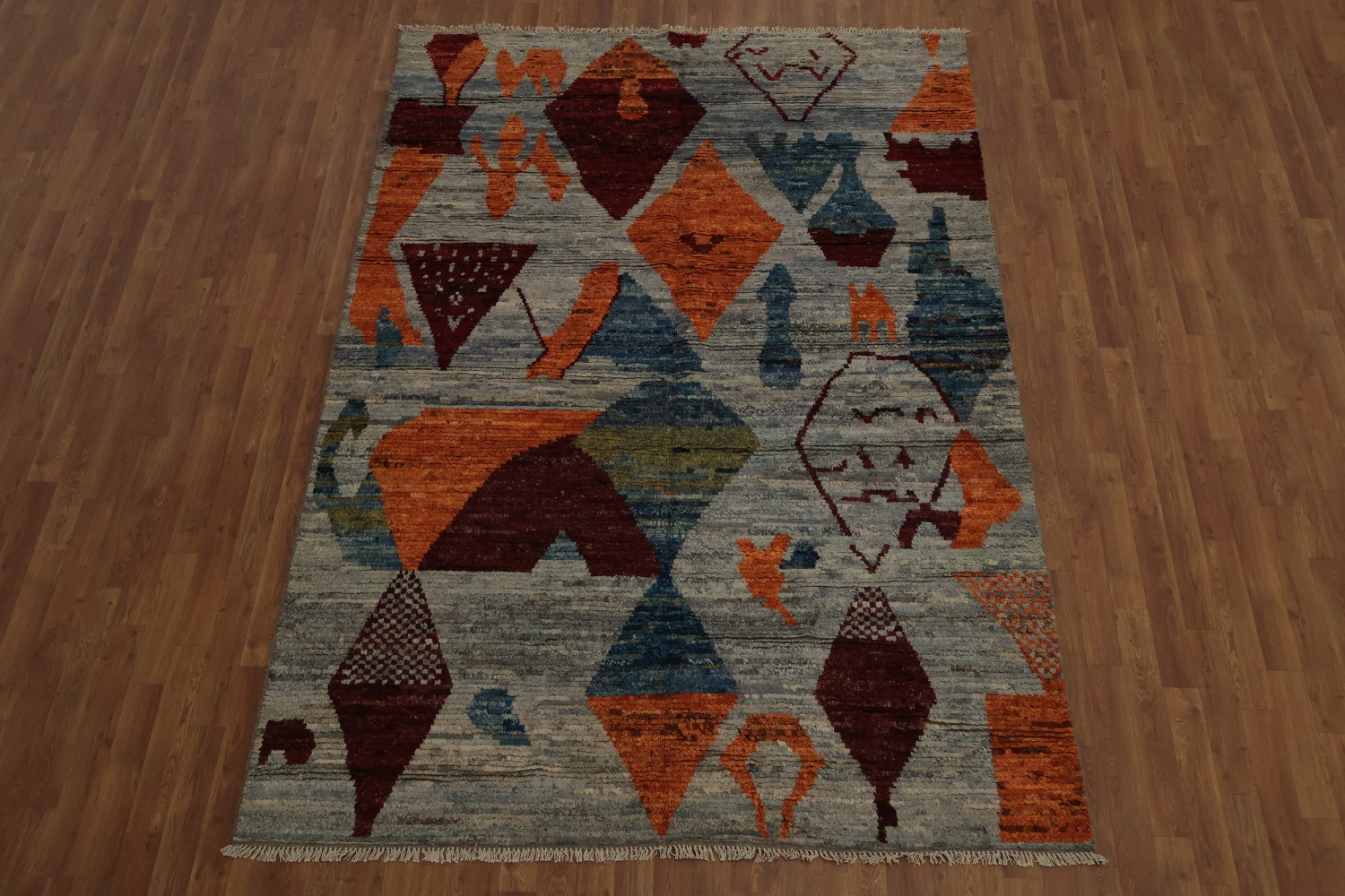 Eclectic Moroccan Area Rug 6x9 in Warm Tones for Any Room