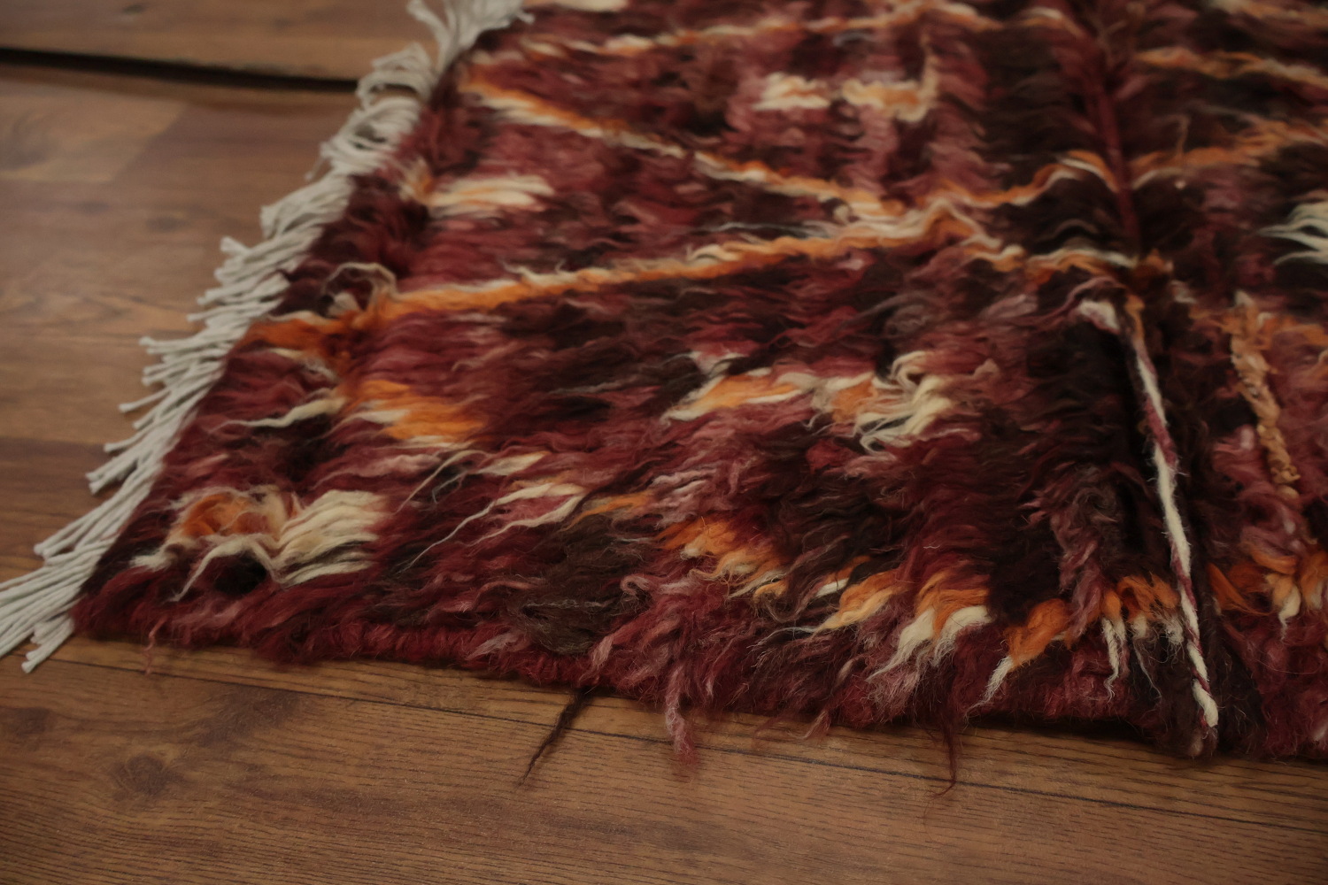 Elegant Moroccan Berber Area Rug 7x10 with Classic Diamond Design