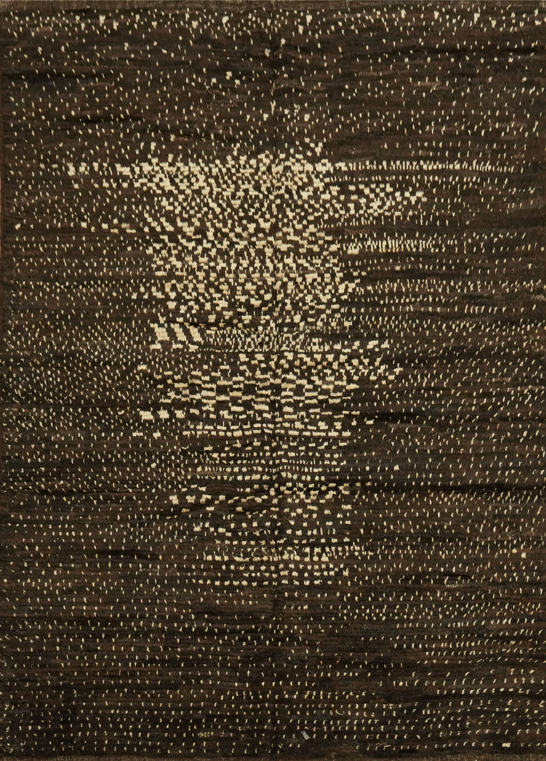 Dark Brown Moroccan Oriental Area Rug 6x8