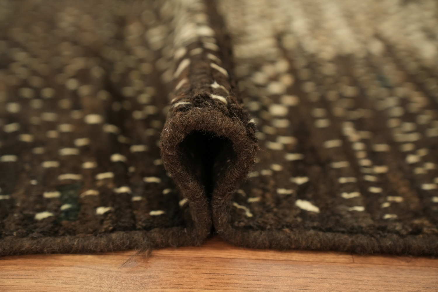 Dark Brown Moroccan Oriental Area Rug 6x8