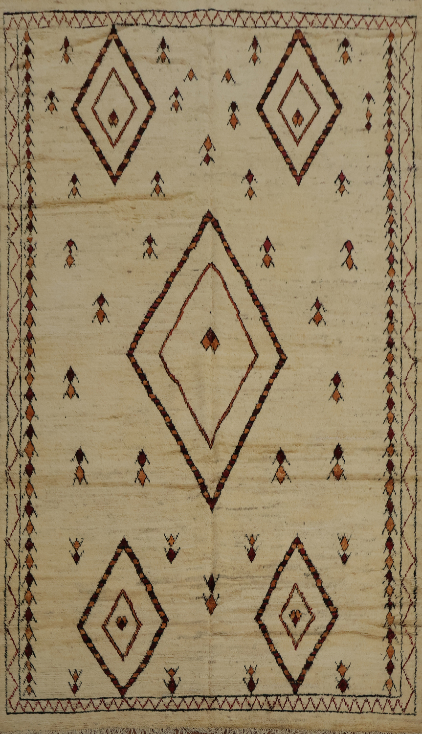 Tribal Moroccan Oriental Area Rug 6x10