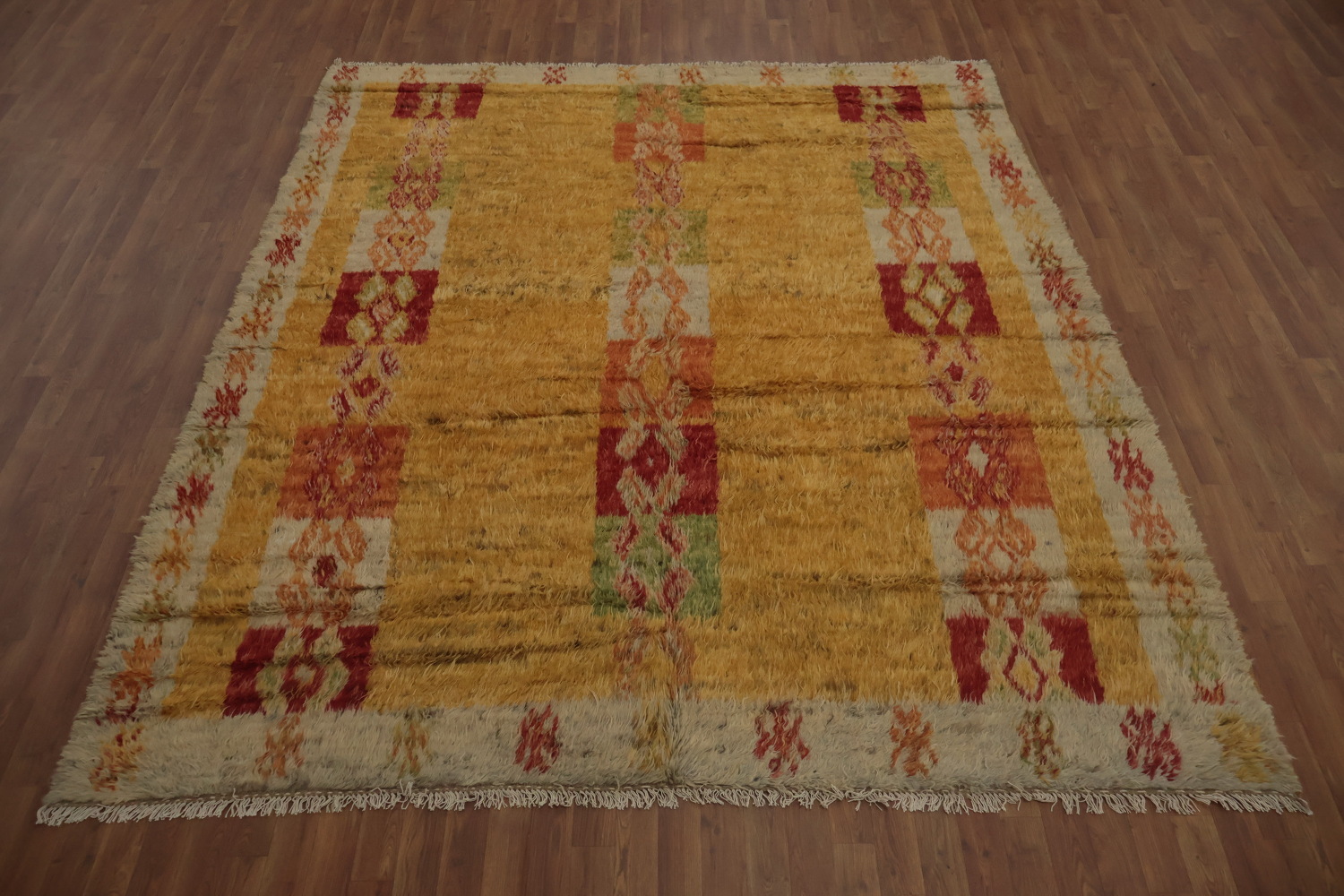 Earthy Hues and Ethnic Motifs Moroccan Berber Area Rug 8x10
