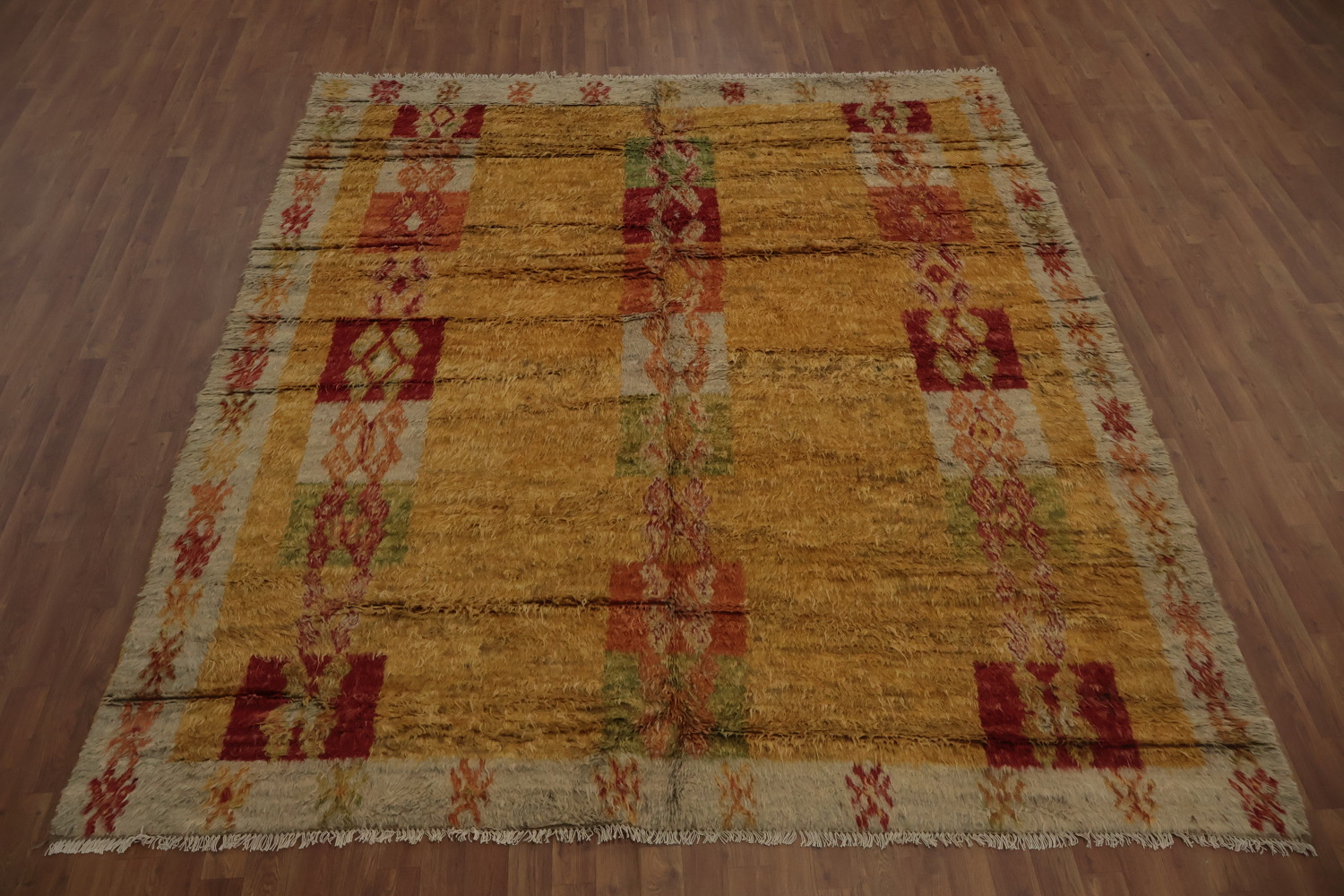 Earthy Hues and Ethnic Motifs Moroccan Berber Area Rug 8x10