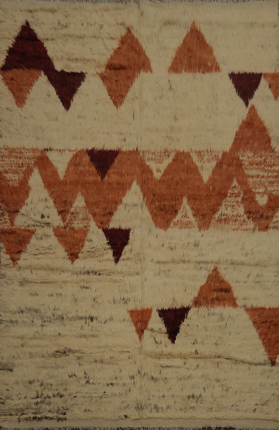 Handcrafted Moroccan Berber Area Rug 7x10 with Geometric Patterns