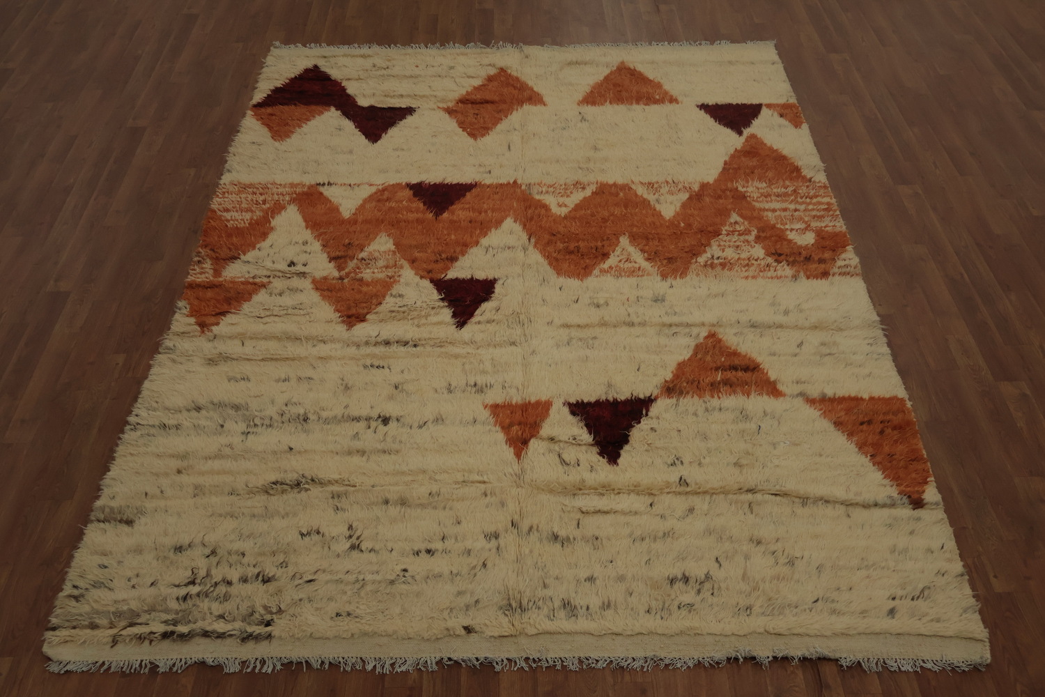 Handcrafted Moroccan Berber Area Rug 7x10 with Geometric Patterns
