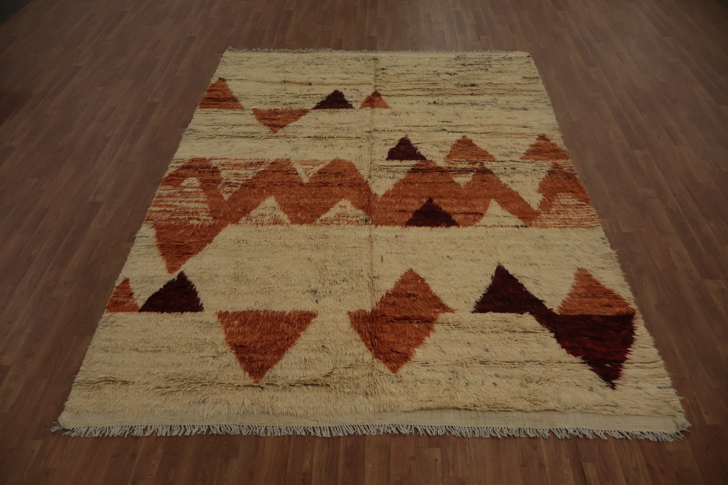 Handcrafted Moroccan Berber Area Rug 7x10 with Geometric Patterns