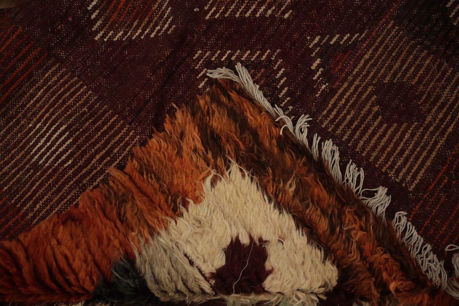Moroccan Berber Area Rug 8x10 with Timeless Geometric Design
