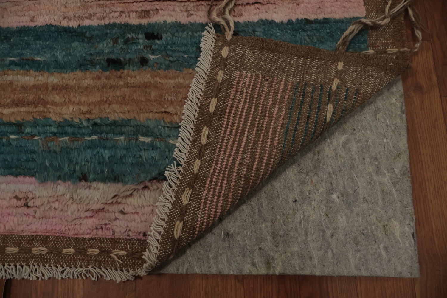 Timeless Geometric Moroccan Area Rug 8x10 in Muted Earthy Colors