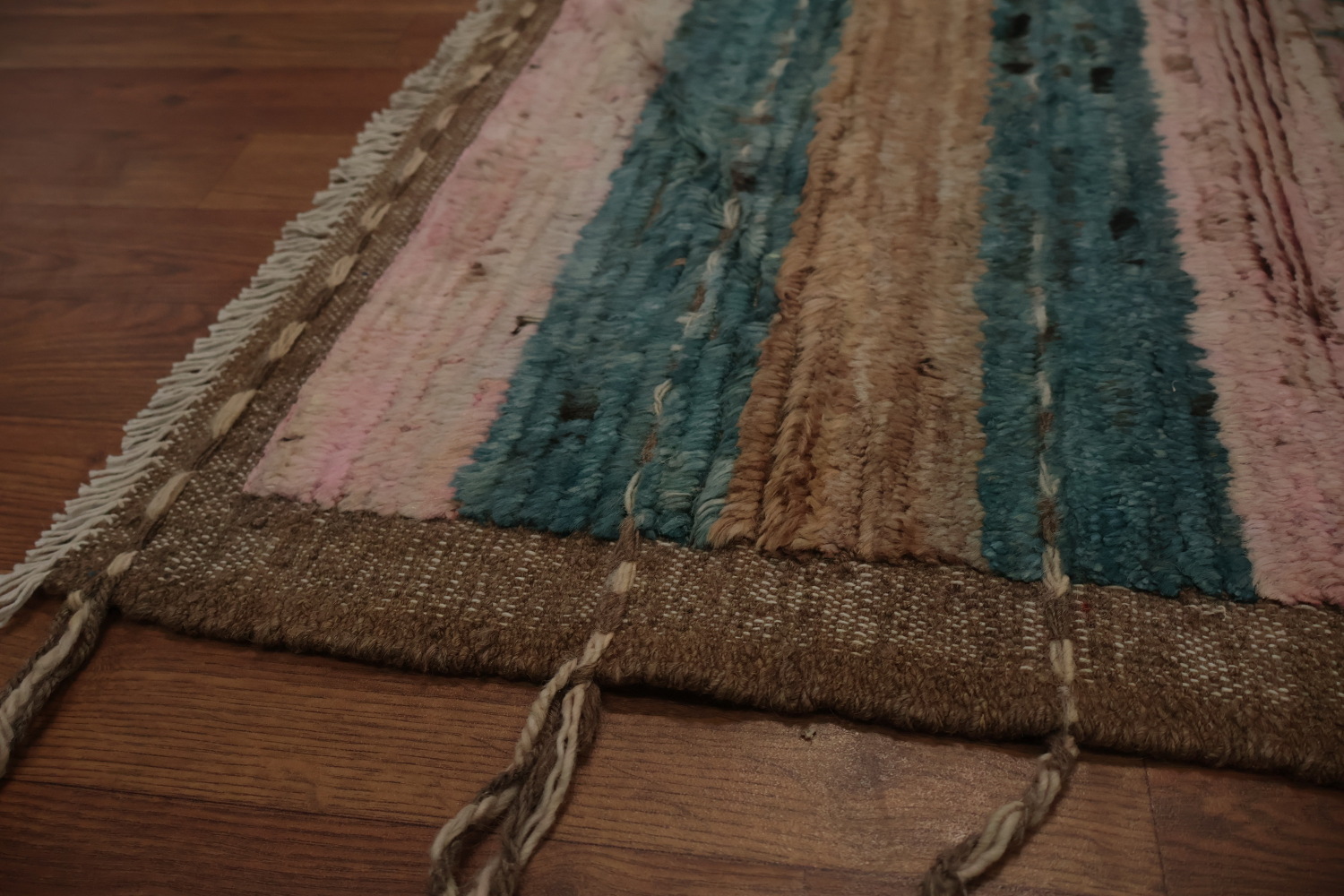 Timeless Geometric Moroccan Area Rug 8x10 in Muted Earthy Colors