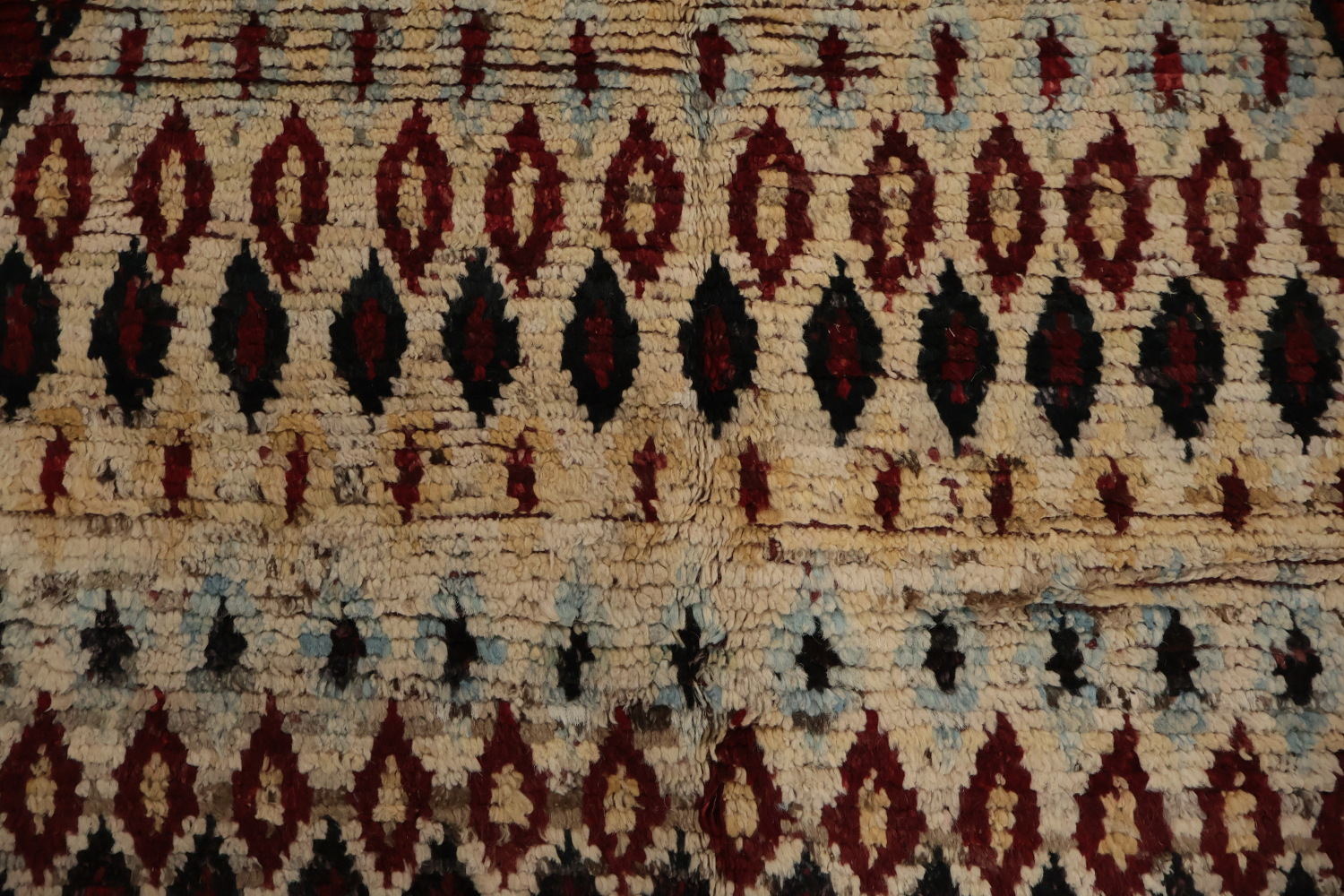 Red Tribal Diamond Moroccan Area Rug 7x10 for a Classic Look