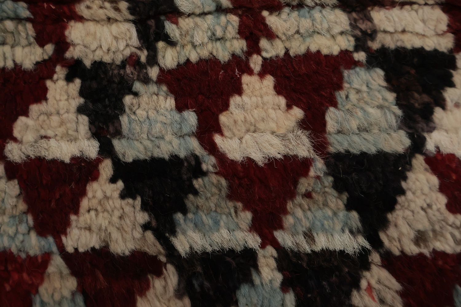 Red Tribal Diamond Moroccan Area Rug 7x10 for a Classic Look