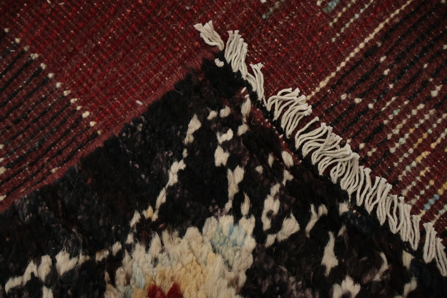 Red Tribal Diamond Moroccan Area Rug 7x10 for a Classic Look
