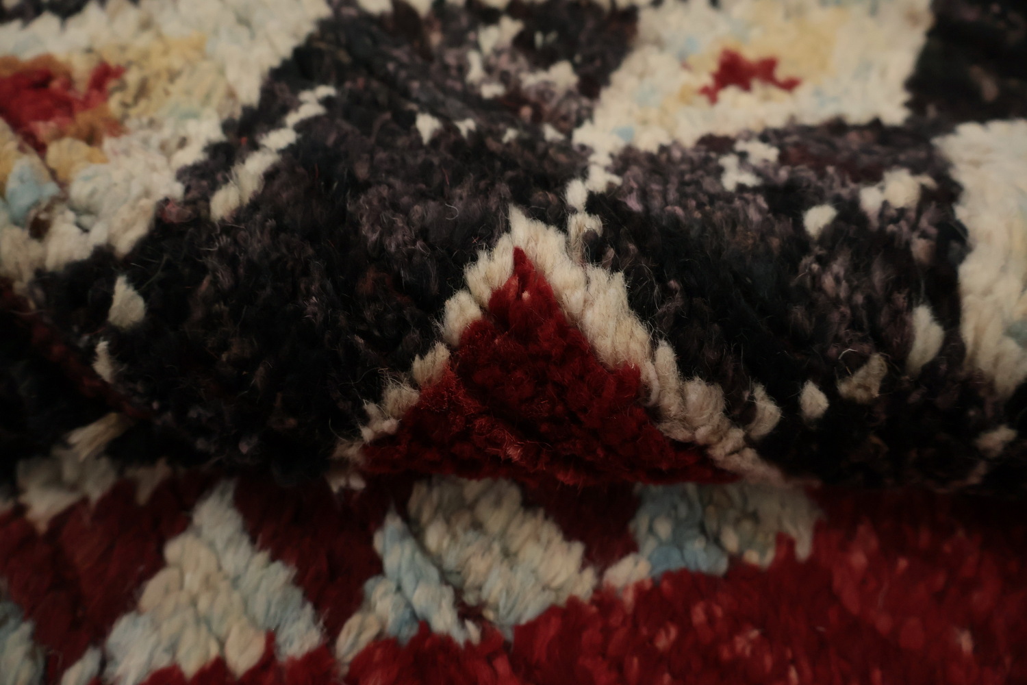 Red Tribal Diamond Moroccan Area Rug 7x10 for a Classic Look