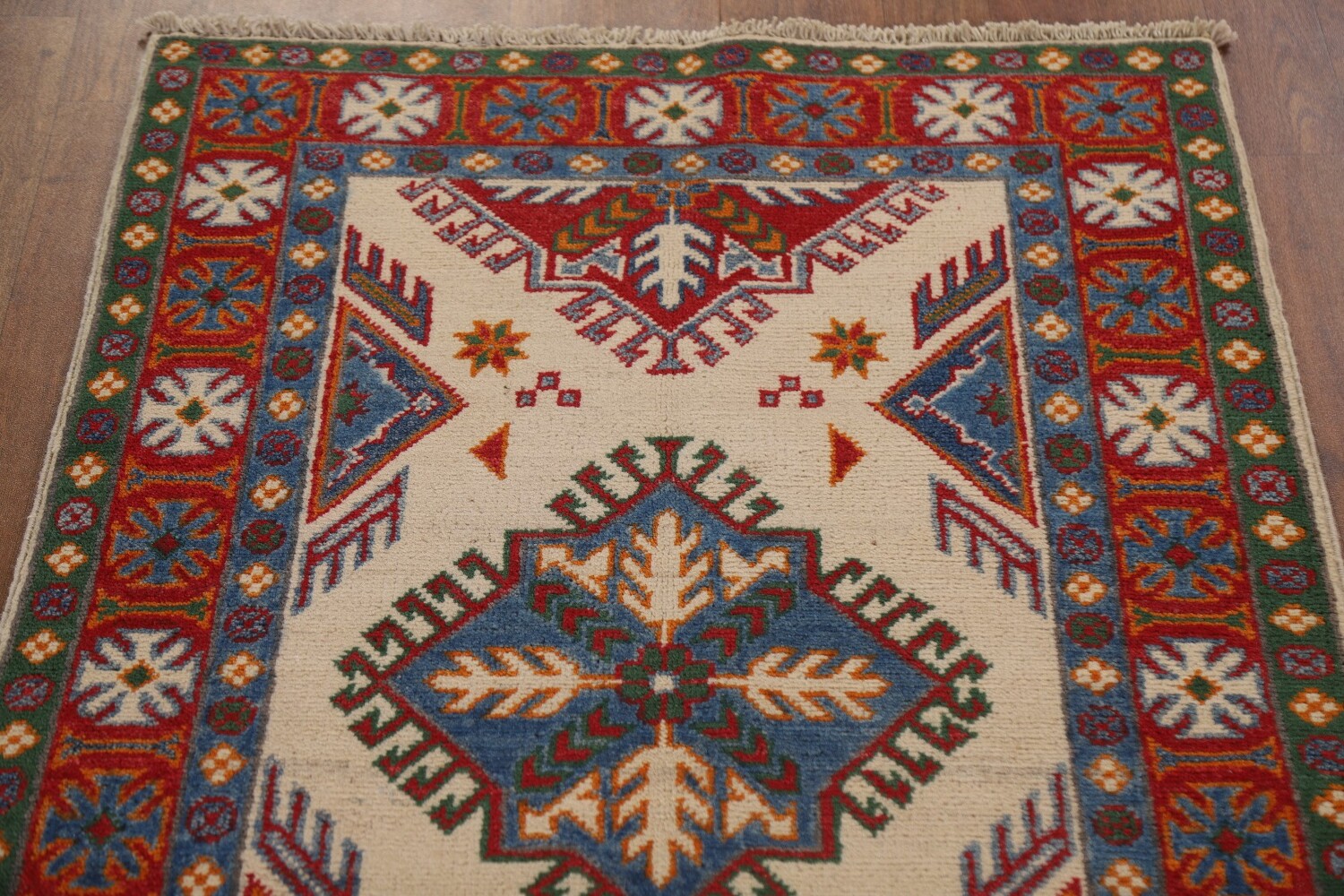 Handmade Kazak Oriental Runner Rug 3x10