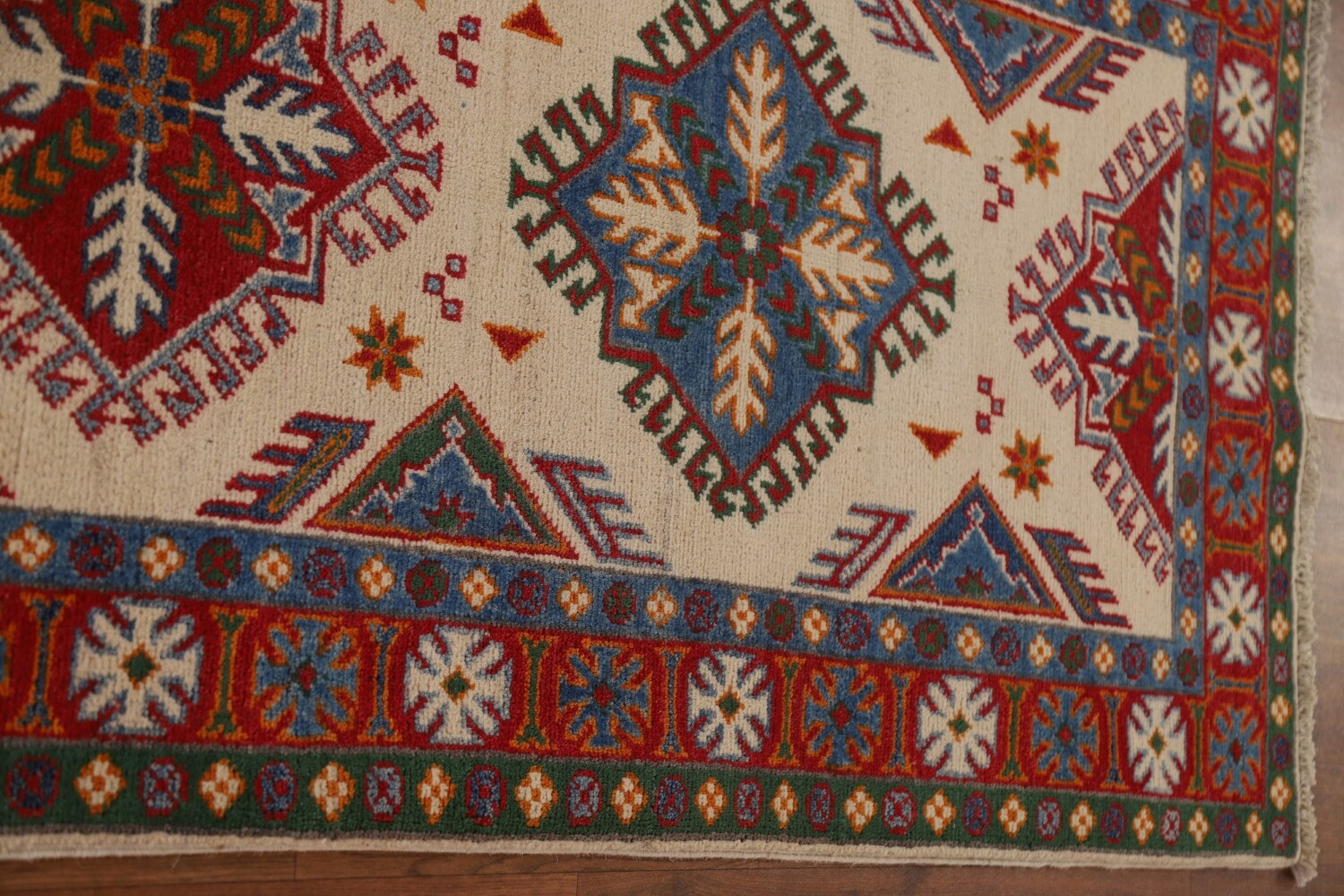 Handmade Kazak Oriental Runner Rug 3x10