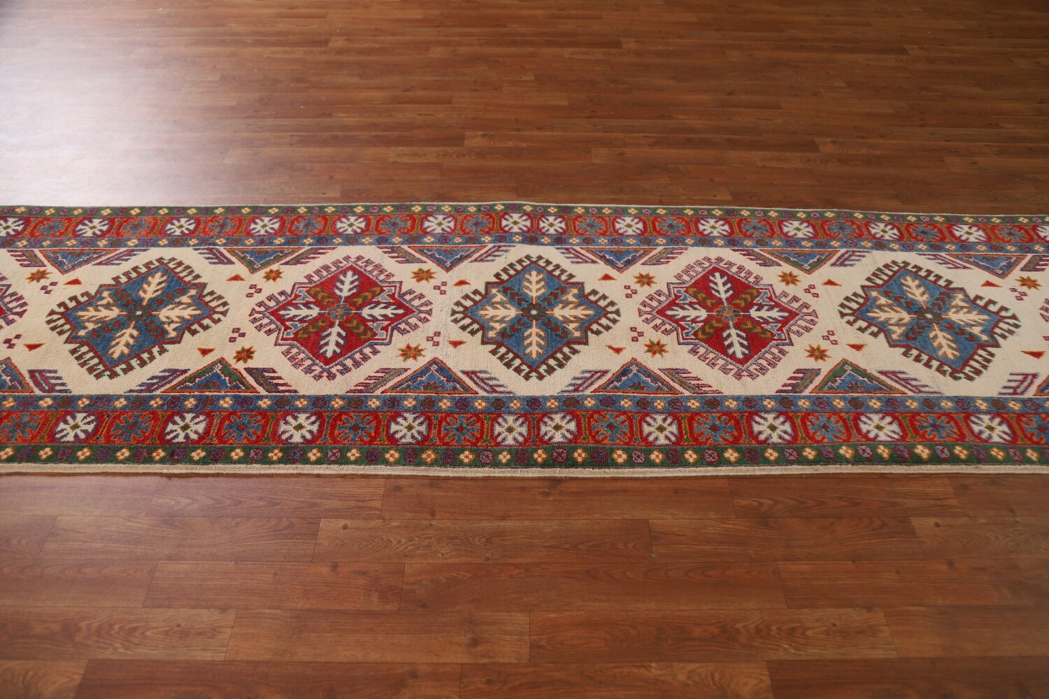 Handmade Kazak Oriental Runner Rug 3x10