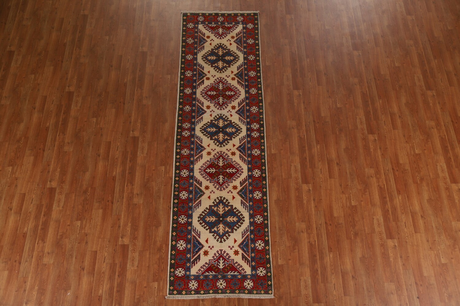 Handmade Kazak Oriental Runner Rug 3x10