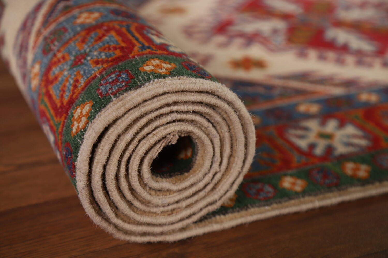 Handmade Kazak Oriental Runner Rug 3x10