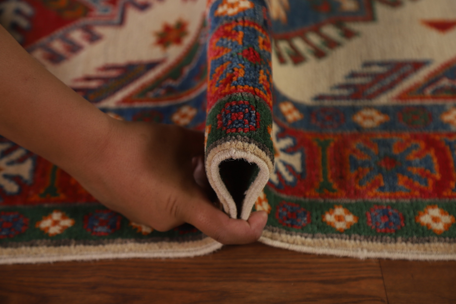 Handmade Kazak Oriental Runner Rug 3x10